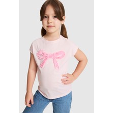 U.s. Polo Assn. Kız Çocuk Açık Pembe Tişört 50325647-VR078