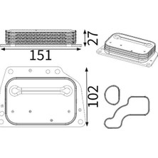 Mahle Yağ Soğutucu Fıat Egea 16> 500L 12> Doblo 15> Fıorıno 16> Alfa Romeo Mito 09>18 1.3d Mtj Euro 6