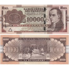 Benim Koleksiyonum Paraguay, 10.000 Guaranies (2022) Çil Eski Yabancı Polimer Para