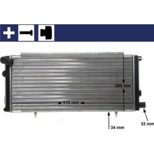 Mahle Motor Su Radyatörü Peugeot P205 87>98 I-Iı 1.0-1.4i-1.6/1.9 Gti mt