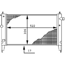 Mahle Radyatör Astra F 1.4ı-1.6ı Klimasız Mek 522X306X17