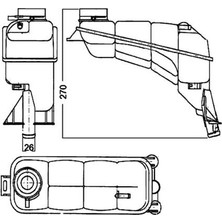 Mahle Radyator Yedek Su Deposu Mercedes E-Class W210 S210