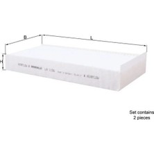 Mahle Polen Fıltresı Takımı Bmw F40 F44 F45 F46 F48 F39 . Mını F54 F55 F56 F57 F60