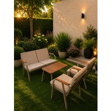 Dekoroom's Viento, Bahçe Mobilyası, 2 + 1 + 1, Sehpalı