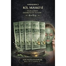 Argan Yağı Özlü Tek Kullanımlık Kil Maskesi - Cilt Yenileyici Maske 15 gr (6ADET)