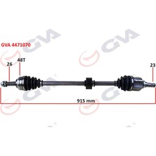 GVA Komple Aks Sağ Toyota Corolla 1.4l 1.6l 4zz-Fe 3zz-Fe ZZE120 ZZE121 Vvti 02-06 Abs Li 26X23 - Abs 48 Diş Komple Boy 915MM