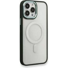 Drop Tedarik Apple Iphone 14 Pro Kılıf Room Magneticsafe Silikon - Köknar Yeşili