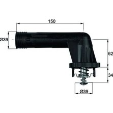 Mahle Termostat 95 C Bmw E34 E36 M43