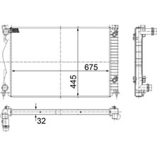 Mahle Radyatör Audı A6 2.0tfsı-2.0tdı 05-11 Otomatik 675X445X32