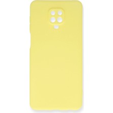 Drop Tedarik Xiaomi Redmi Note 9 Pro Kılıf Nano Içi Kadife Silikon - Sarı