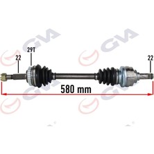 GVA Komple Aks Sol Opel-Merıva A 1.6 03-10 Abs Li 29 Diş 580MM