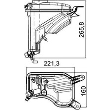 Mahle Radyator Yedek Su Deposu Bmw N43 N45 N46 N51 N54 N20 N53 E81 E82 E90 E88 E91 E92 E93 E84 E89