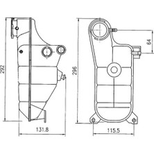 Mahle Radyator Yedek Su Deposu Mercedes W201 W124 S124