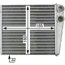 Mahle Kalorifer Radyatörü Caddy Iıı-Golf V-Vı-Jetta Iıı-Octavıa-Touran-Altea-Leon-A3-Q3-To Ledo 235X190
