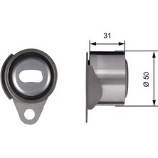 Gates Eksantrik Gergi Rulmanı Küçük CLIO-ESPACE-KANGOO-LAGUNA-MEGANE-MASTER-R9-R11-R19-R21 1.7-1.8 1.9 Dtı -2.0