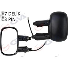 GVA Dış Dikiz Aynası Sol Elektrikli Astarlı Fıat Doblo 00>10 Konveks 3 Fiş