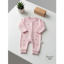 Beyzco Kids Kız Bebek Lale Desenli Çıtçıtlı Tulum