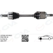 GVA Komple Aks Ön Sol Dıscovery 3 L319 Dıscovery 4 L319 R.r Sport I L320 636.5MM