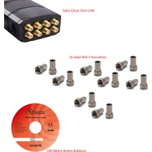 Atlanta Sekizli LNB Hazır Set (LNB + Kablo + Konnektör)