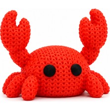 Yapı3D 🦀✨ Örgü Dokulu Dekoratif Yengeç Figürü | Sevimli Masaüstü Süsü | Ev ve Ofis Dekoru 🎁🏡
