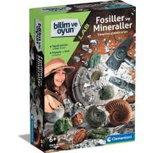 Clementoni 64336 Bilim ve Oyun - Fosiller ve Mineraller Kazı Seti