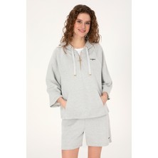U.s. Polo Assn. Kadın Gri Melanj Sweatshirt 50319959-VR086