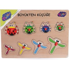 Onyıl Oyuncak 131-132 Ony Ahşap Tutmalı Puzzle Büyükten Küçüğe -Onyıl