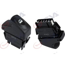 GVA Cam Açma Anahtarı Sol Megane I-Clıo Iı-Kangoo 98-05 6 Fiş-Tekli