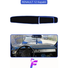 E-BİZ Renault 12 Kapaklı Uyumlu  Torpido Örtüsü | Yansıma Önleyici | Tam Koruma | Hızlı Montaj | J35