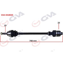 GVA Komple Aks Sağ Laguna I 1.6 16V 93-01 747MM