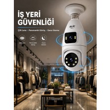 Wisipi Wi-Fi Çift Lens Ampul Kamera  Akıllı Ev Güvenliği - 3818-4744