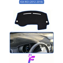 E-BİZ Kia Rio (2012-2018) Uyumlu Torpido Örtüsü | Kolay Montaj | Yansıma Önleyici | Tam Koruma | G77