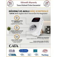 Cata Akım Korumalı Regülatör - Akım Korumalı Priz - 4000W - Orjinal Ürün