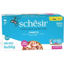 Schesir Ton Balıklı Tam ve Dengeli Broth Multipack Kedi Konservesi 6 x 50 Gr.