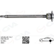 GVA Aks Mılı Arka Sol Ince Kısa 840MM Mercedes Sprınter B906 . Vw Crafter 30-35-50 Z:26-29 Poryalı