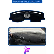E-BİZ Mercedes W203 (2000-2007) Uyumlu Torpido Örtüsü | Yansıma Önleyici | Kolay Montaj | Tam Koruma | H23