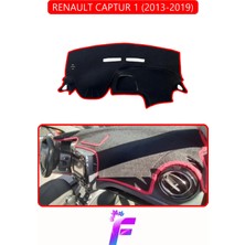E-BİZ Renault Captur 1 (2013-2019) Uyumlu  Torpido Örtüsü | Yansıma Önleyici | Koruma | Hızlı Montaj | J45