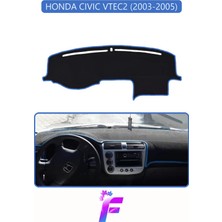 E-BİZ Honda Cıvıc Vtec2 (2003-2005) Uyumlu Torpido Örtüsü | Yansıma Önleyici | Hızlı Montaj | Koruma | F77