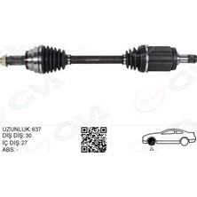 GVA Komple Aks Ön Sol Bmw X5 E70 X6 E71 E72 637MM