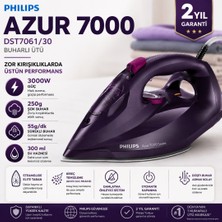 Philips 3000W Güç Azur  Buharlı Ütü Koyu Mor Şok Buhar 250