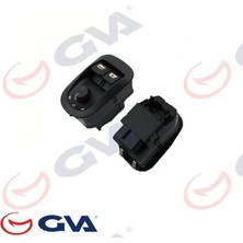GVA Cam Açma Anahtarı Sol Peugeot 206-PARTNER 98-07 Çiftli-Çerçeveli - Ayna Ayarlı