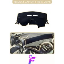 E-BİZ Renault Captur 1 (2013-2019) Uyumlu  Torpido Örtüsü | Yansıma Önleyici | Koruma | Hızlı Montaj | J43