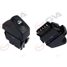 GVA Cam Açma Anahtarı Sol Megane I-Clıo Iı 98-05 5 Fiş-Tekli