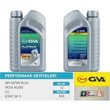 GVA Motor Yağı 1 Lt 0W16 Tam Sentetik Apı Sp / Sn-Plus Ilsac Gf-6b Hıbrıt Araçlar Için