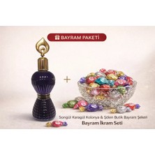 Karia Songül Karagül Kolonyası ve 500 gr Şölen Bayram Şekeri Paketi – Karışık Sert ve Meyve Aromalı Jöle Şeker İkram Paketi
