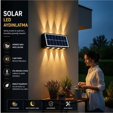 Vanckey Solar LED Duvar Apliği 8 Ledli Bahçe Aydınlatması – Güneş Enerjili Dış Mekan Bahçe Lambası, Su Geçirmez Sensörlü