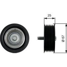 Gates Kayıs Gergı Rulmanı Mercedes X218 C218 W212 W221 W166 W463 C292 Kanallı