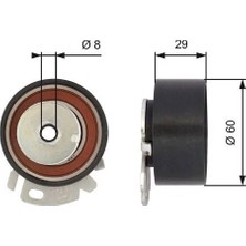 Gates Eksantrik Gergi Rulmanı Doblo 01- - Palıo 99- - Albea 98- - Marea 96- - Brava-Bravo 1.6-1.6 16V
