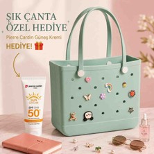 Velline Kadın Plaj  Çanta – Delikli Eva Malzeme – Suya Dayanıklı – Güneş Kremi Hediyeli