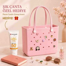 Velline Kadın Plaj  Çanta – Delikli Eva Malzeme – Suya Dayanıklı – Güneş Kremi Hediyeli